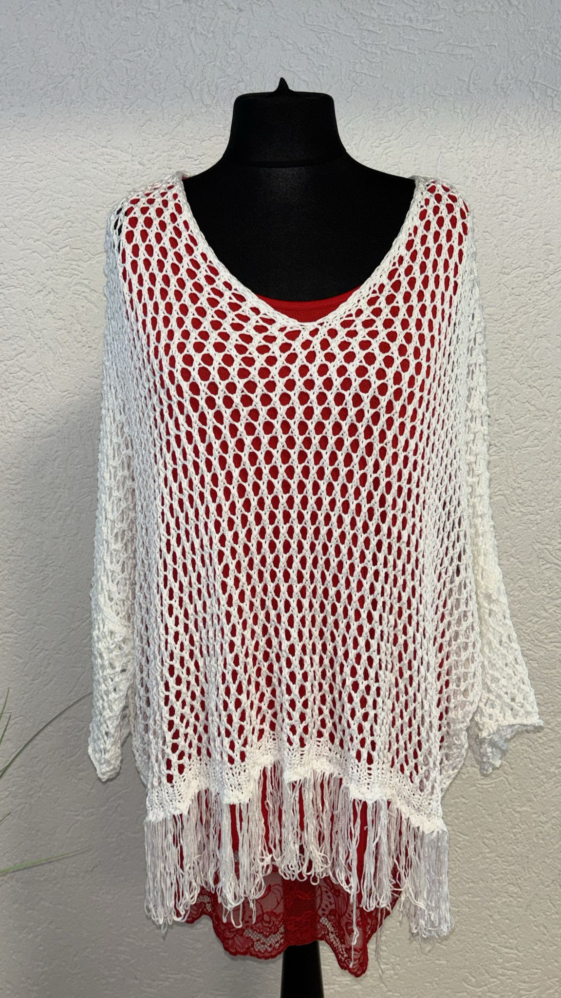 Strickpulli Fransen