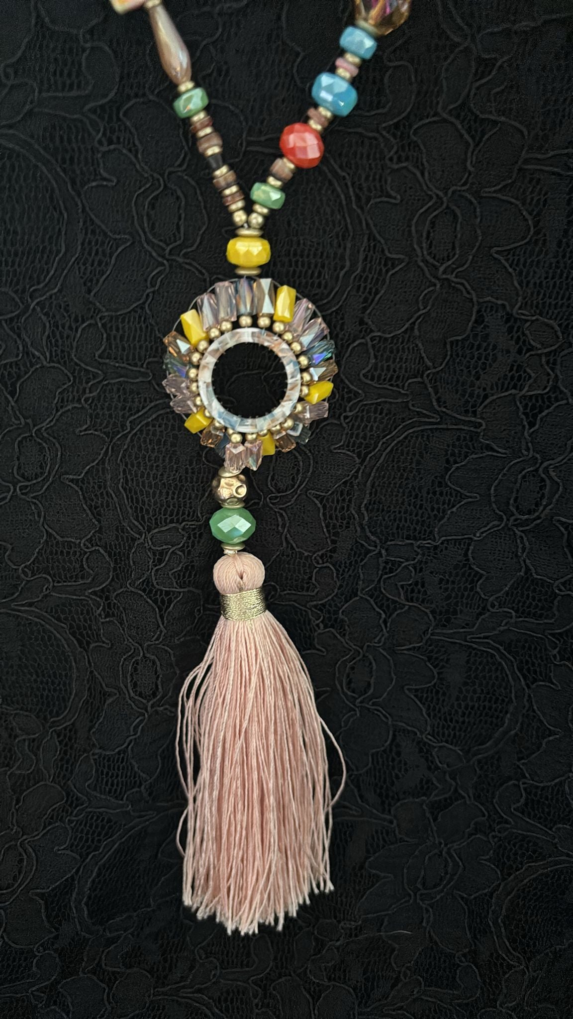 Bohokette Steinkreis bunt