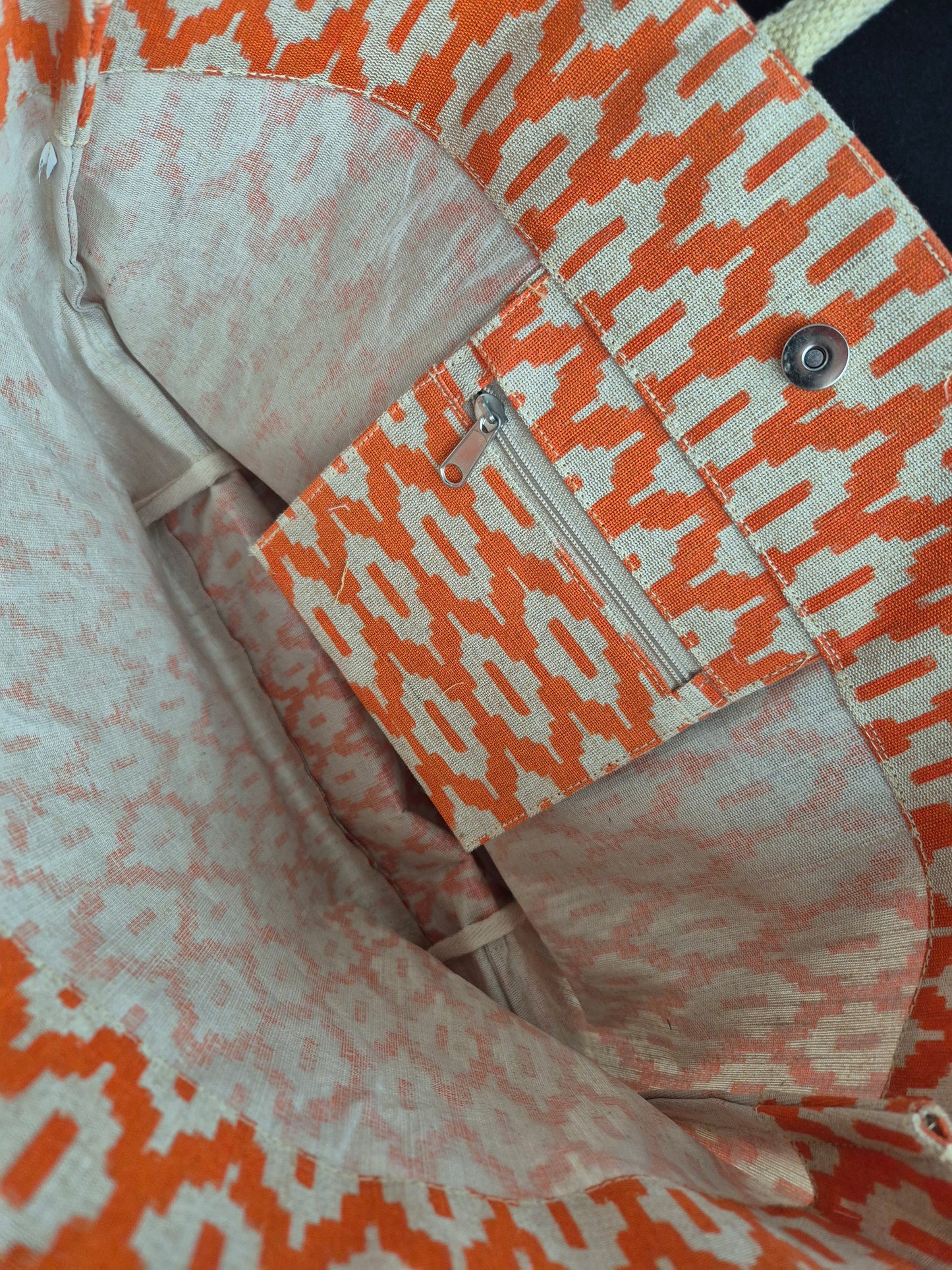 Strandtasche Orange Muster