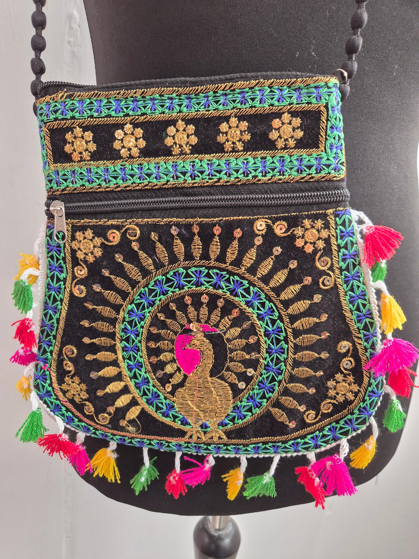 Beuteltasche Pfau