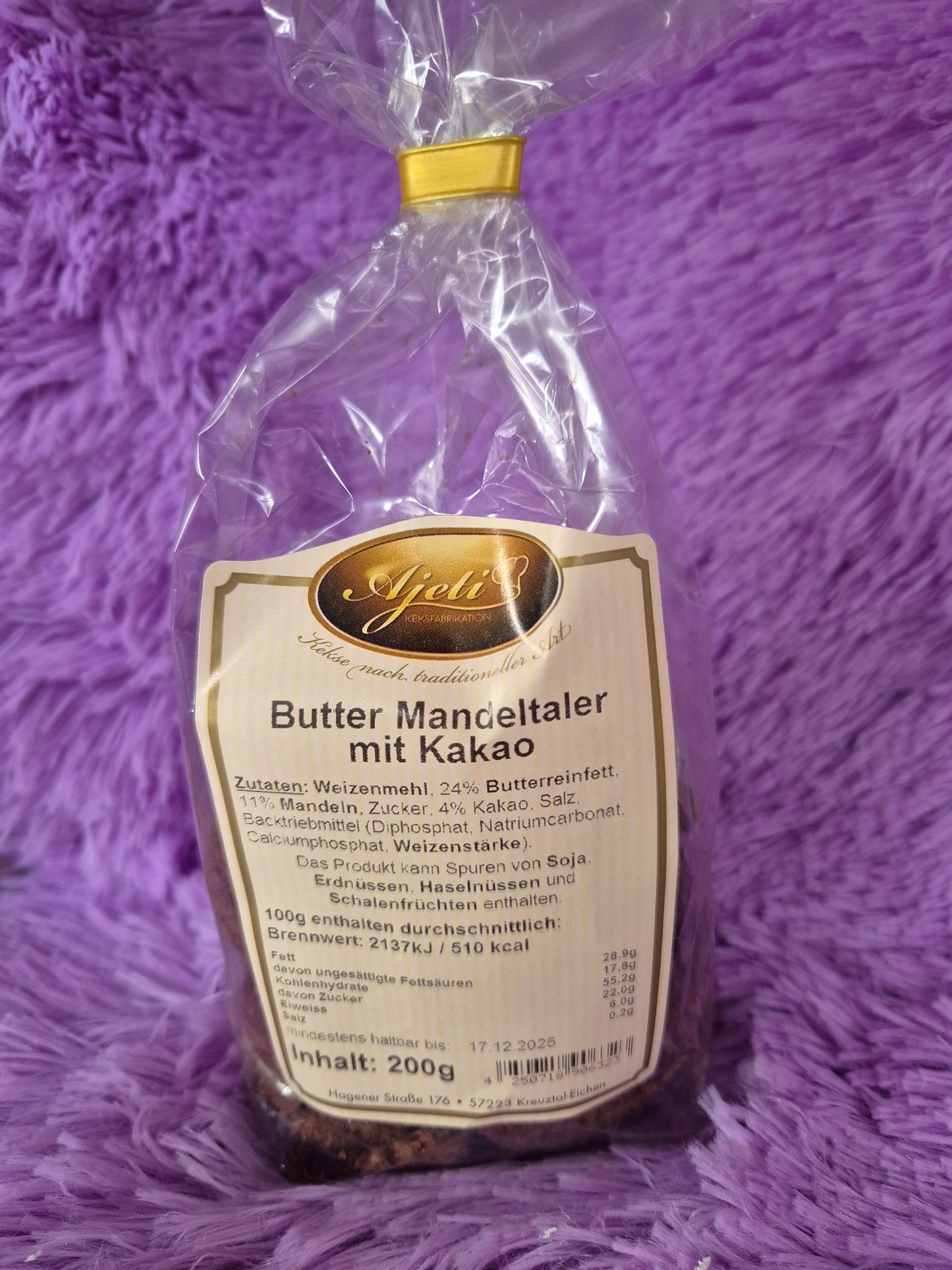 Butter Mandeltaler mit Kakao