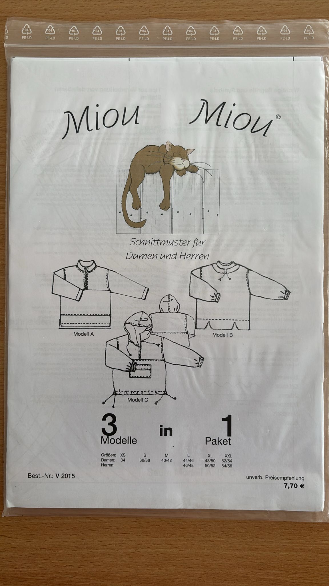3er Jackeschnittmuster Kids