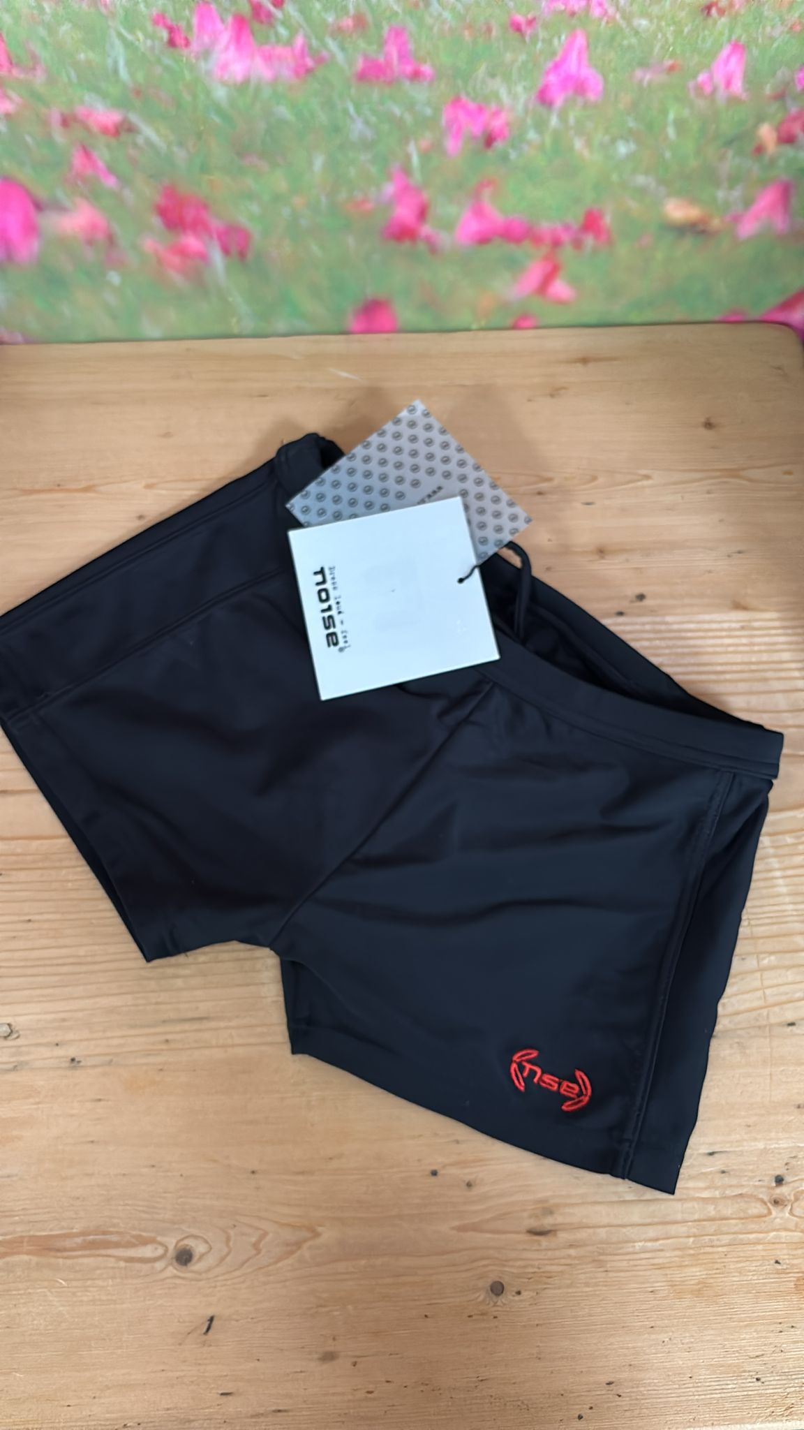 Badehose Black/Rot