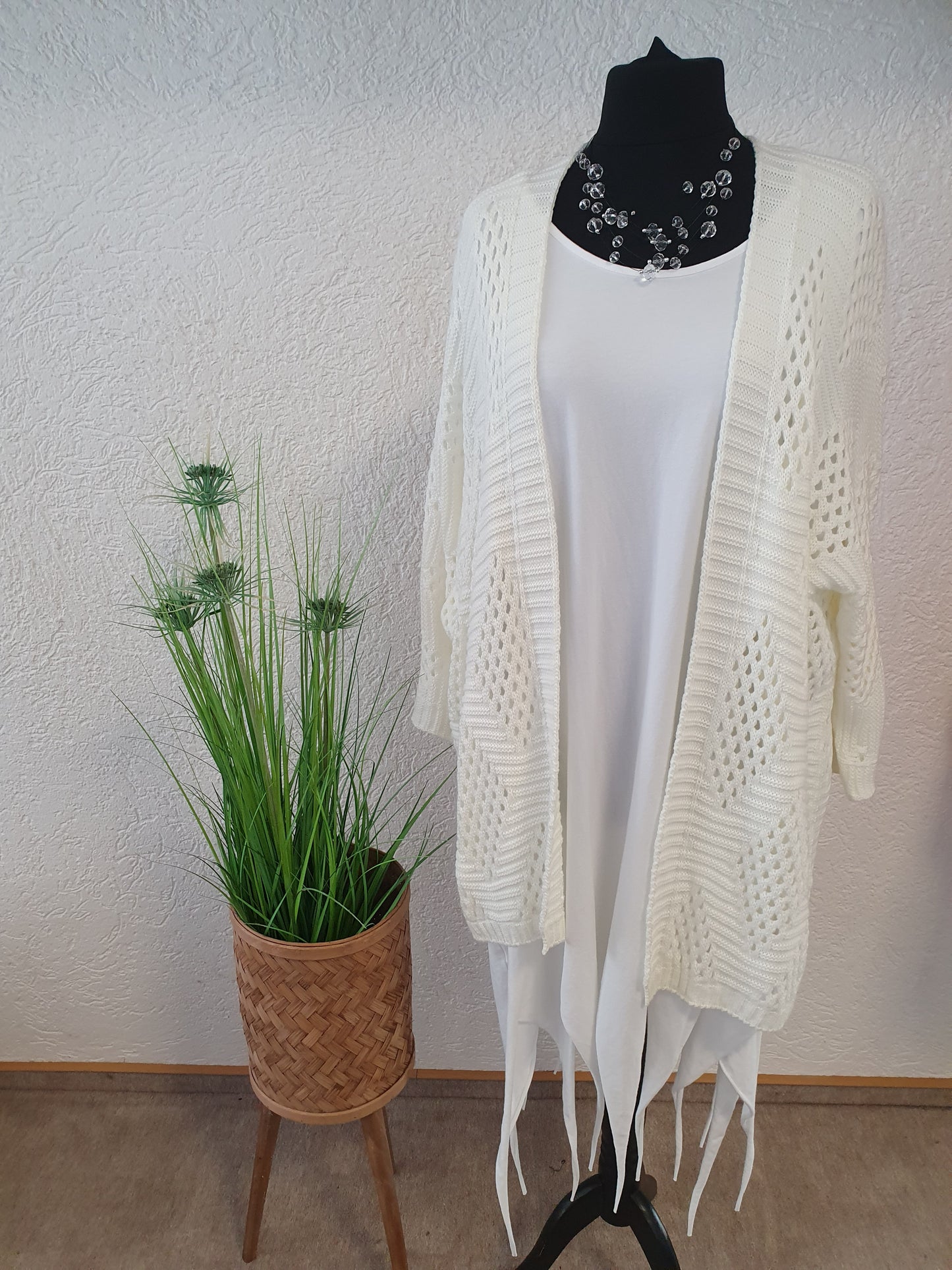 Strickjacke Raute