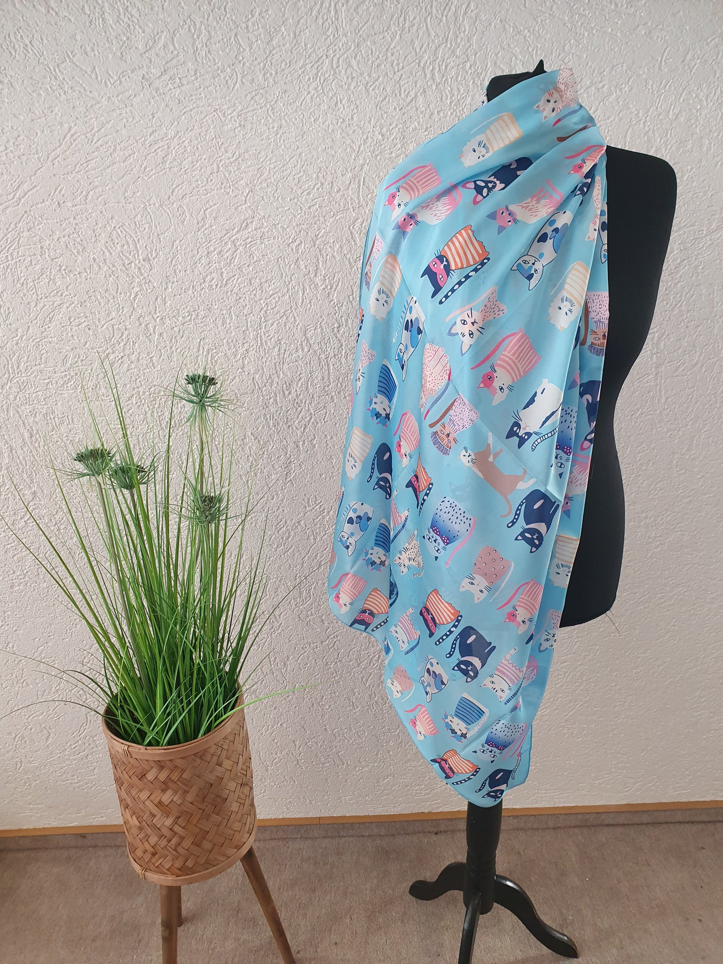 Seidentuch Katze