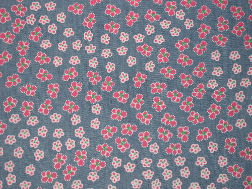 Jeansstoff Flower Babe blau