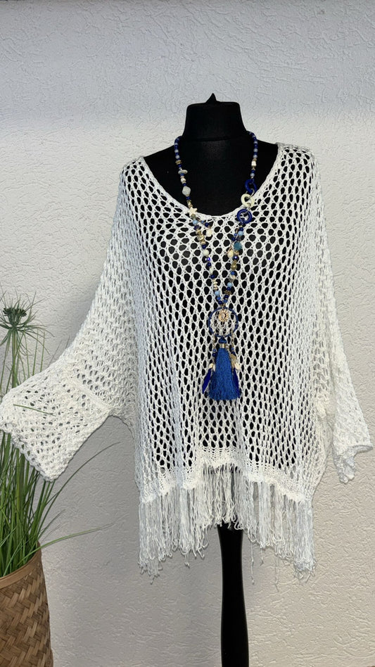Strickpulli Fransen