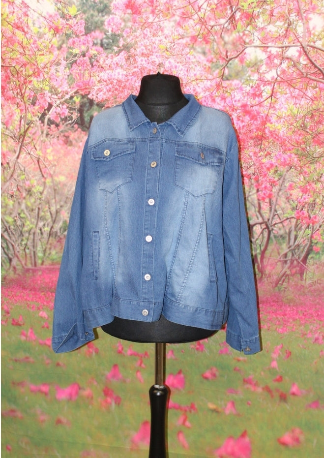 Jeansjacke "Glitzer Cut Out"