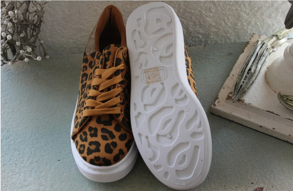 Leoparden Sneaker "Glitzer"