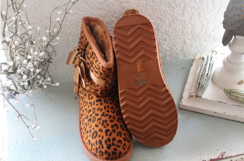 Winterstiefel Leopard "Schleifchen"