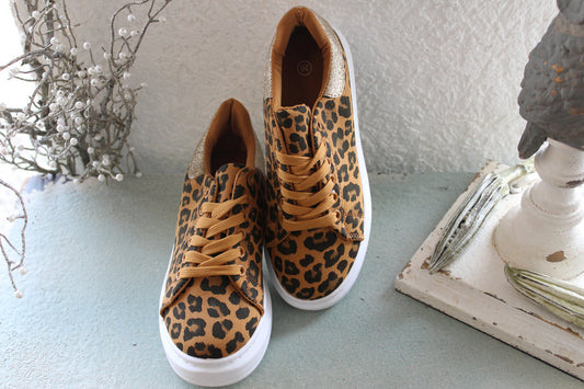 Leoparden Sneaker "Glitzer"