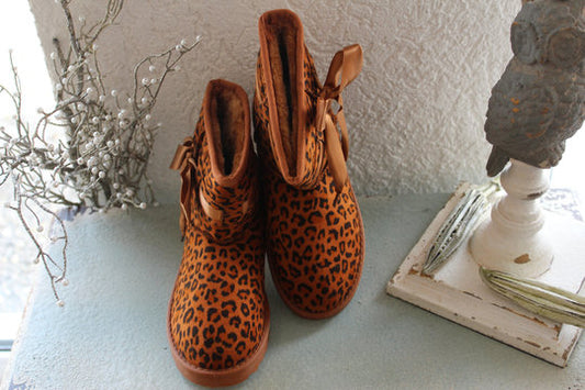 Winterstiefel Leopard "Schleifchen"