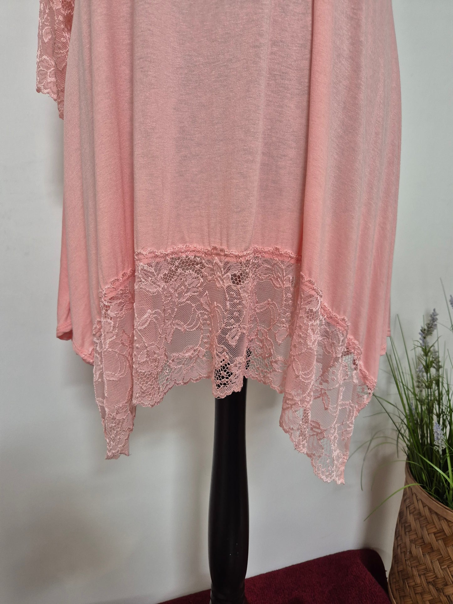 Halbarm Spitze rosa