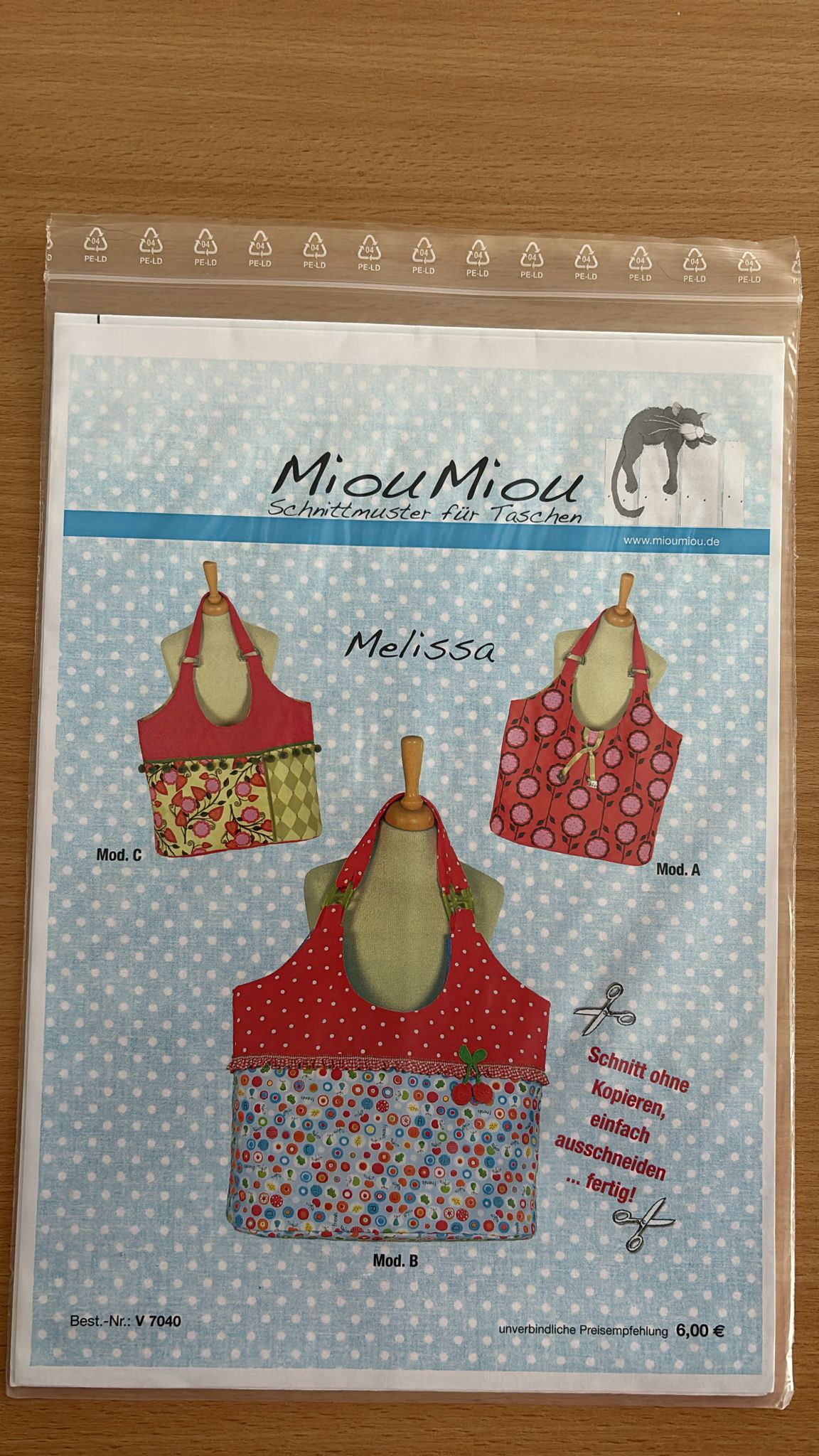 Schnittmuster Tasche Melissa