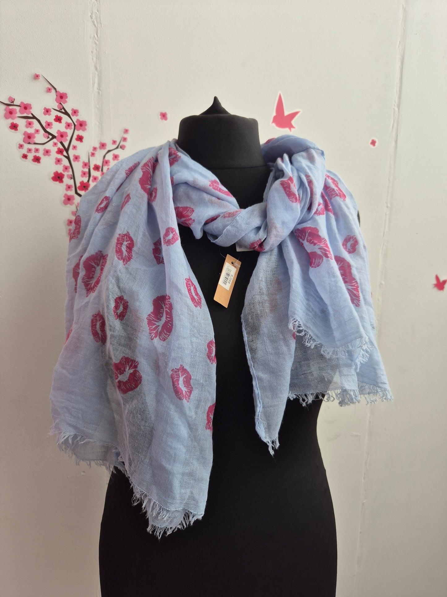 Tuch Kisses blau