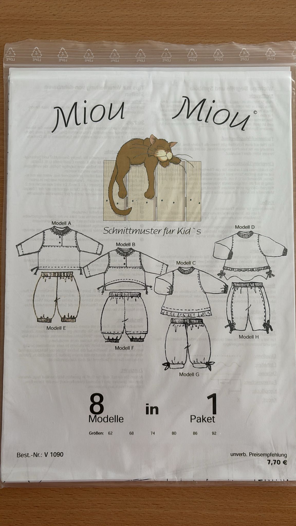 8er Schnittmuster für Kids