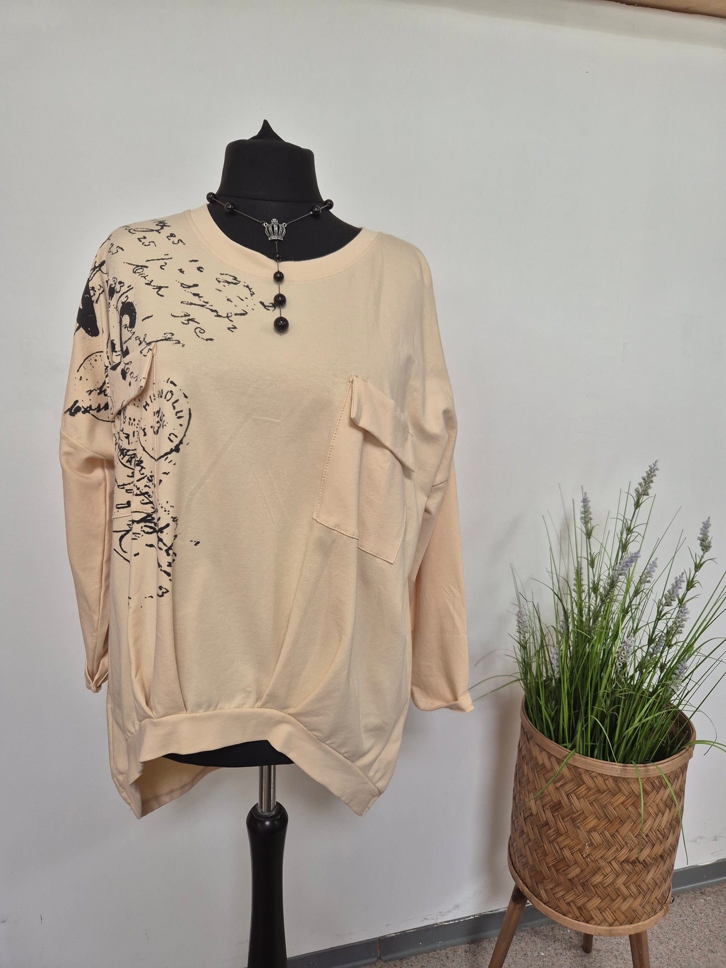 Schriftlangarmshirt