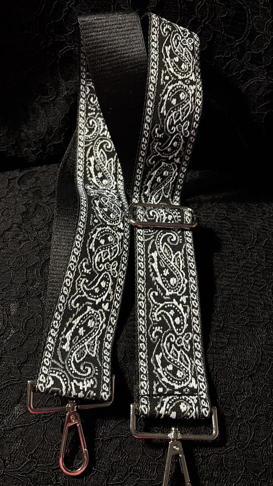 Taschengurt Black Paisley