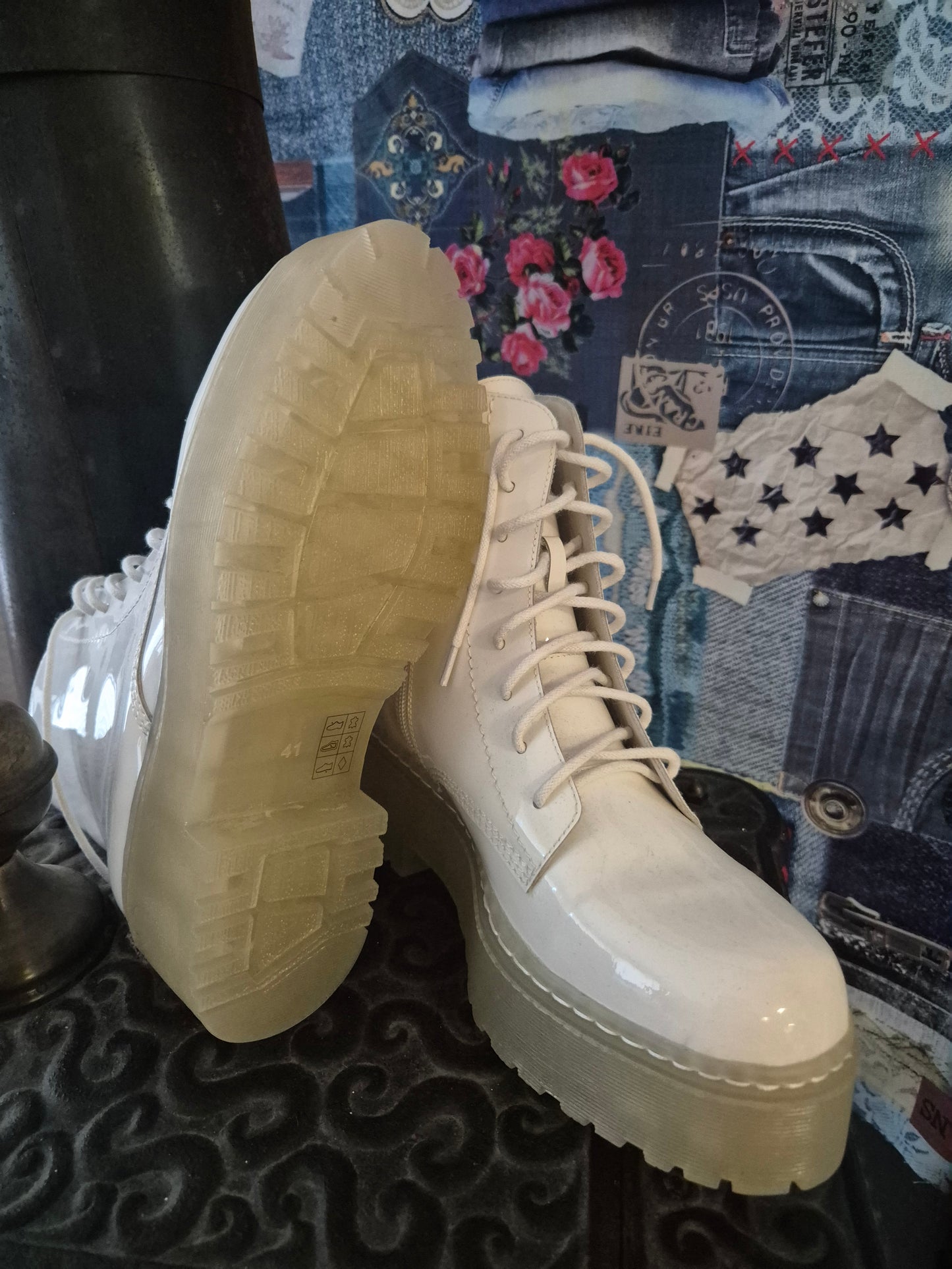 Schimmer Boots weiß