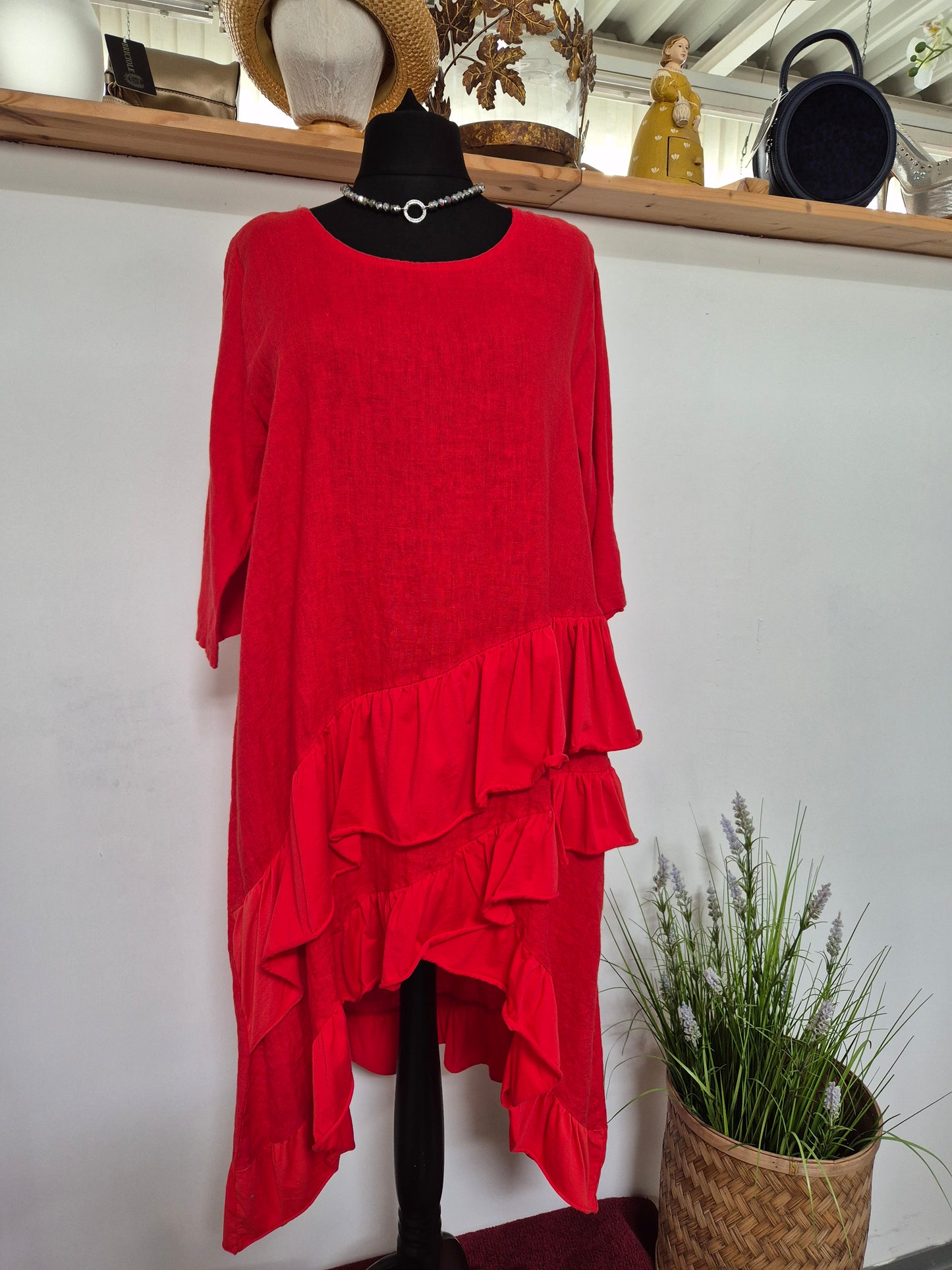 Leinenkleider Rüsche