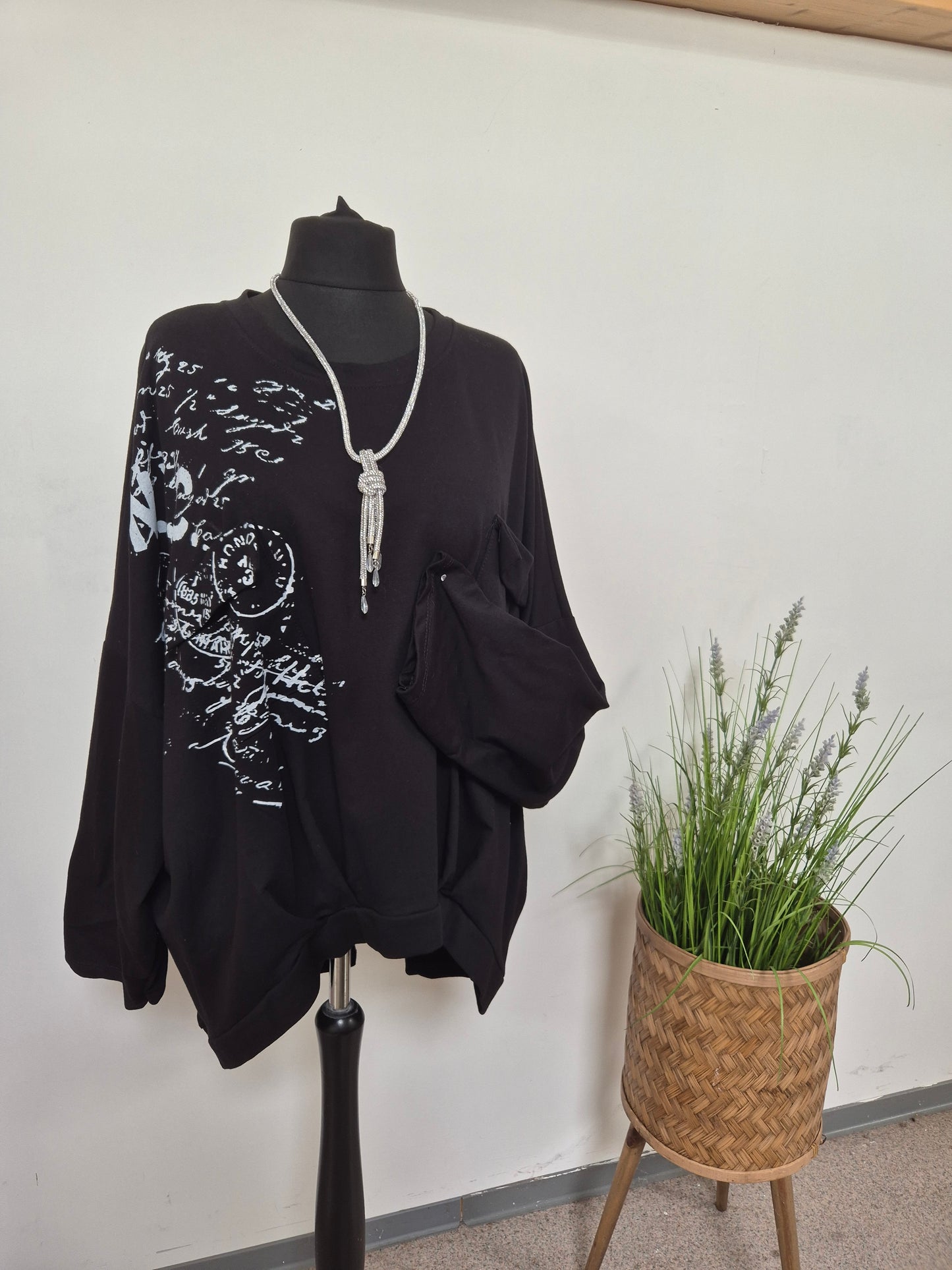 Schriftlangarmshirt
