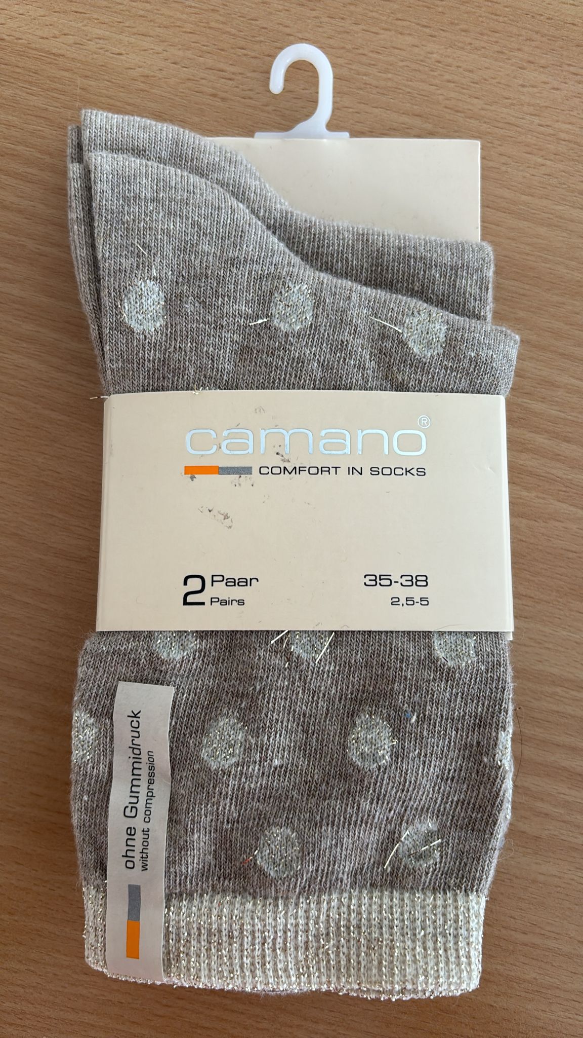 Socken Lurexgarn