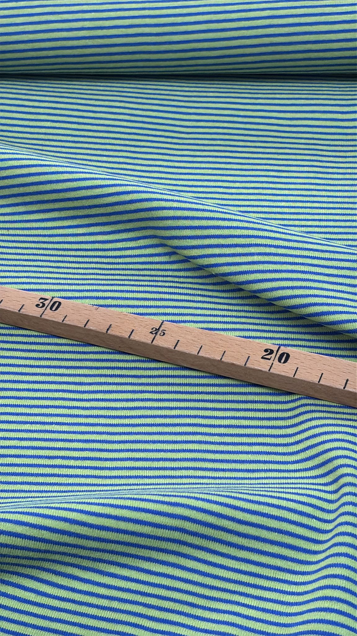 Ringelstoff Feinrippjersey Grün