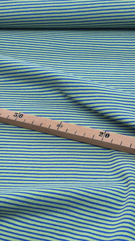 Ringelstoff Feinrippjersey Grün