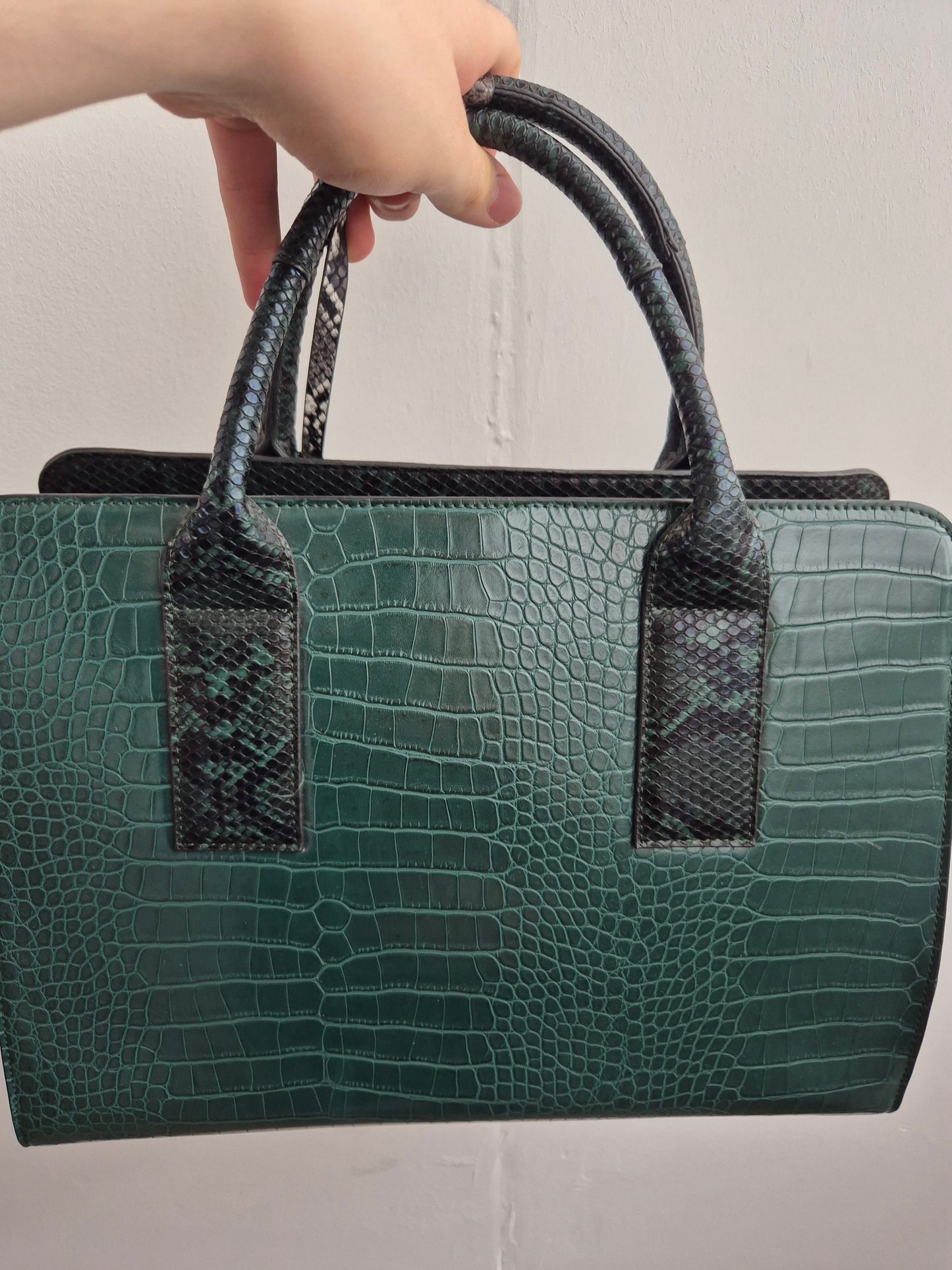 Handtasche Animal print grün