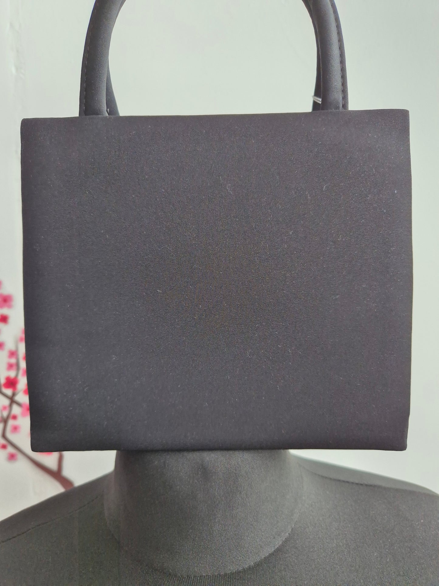 Clutch black Perlen