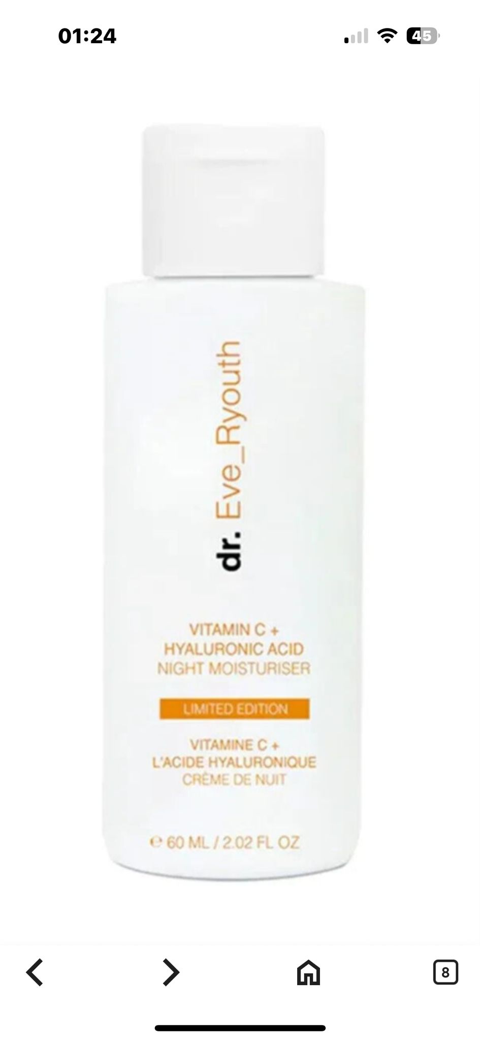 Vitamin C Acid Night Moisturiser Dr.Eve_Ryouth