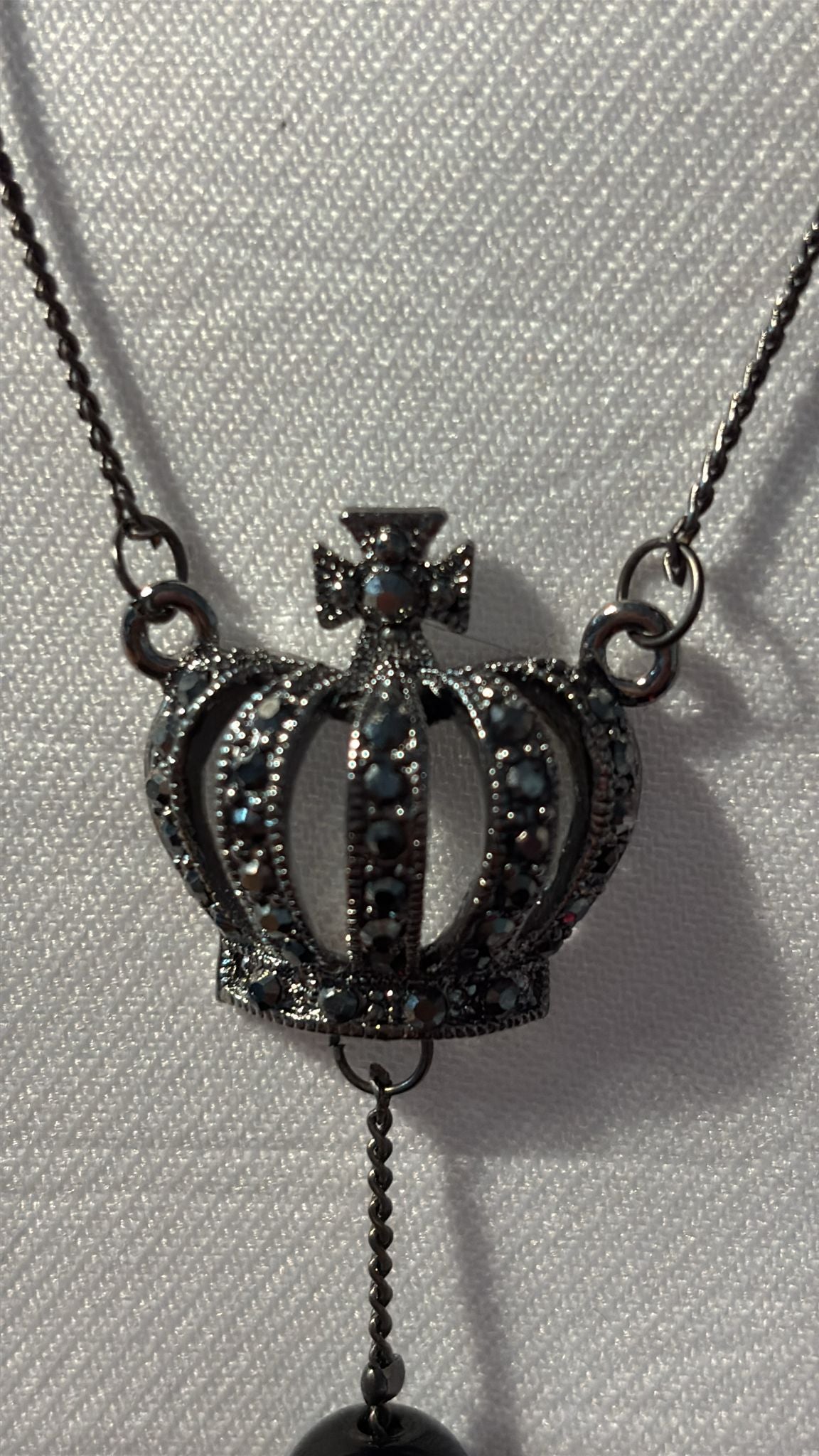 Perlen König Kette black