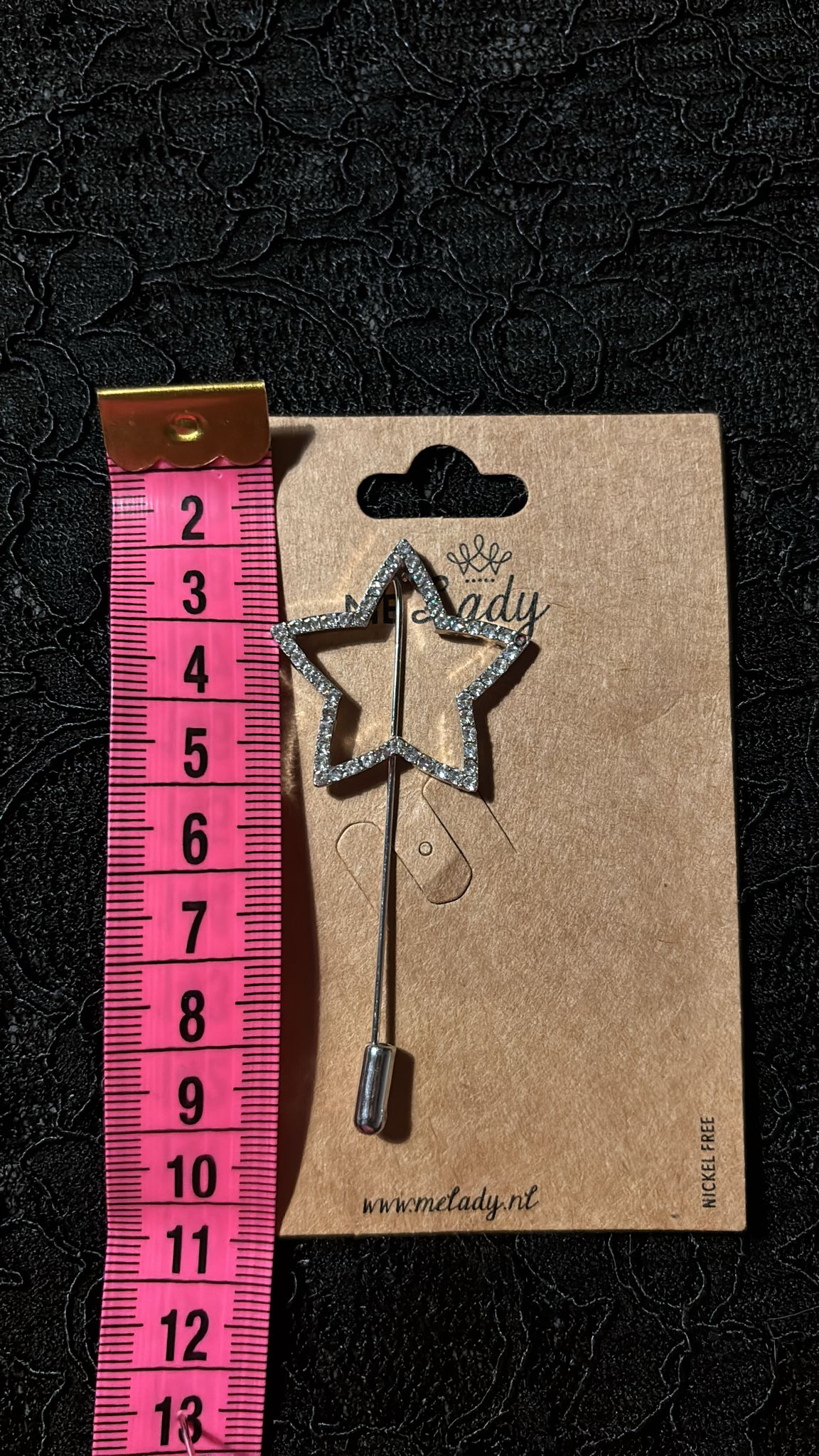 Brosche Strass Stern
