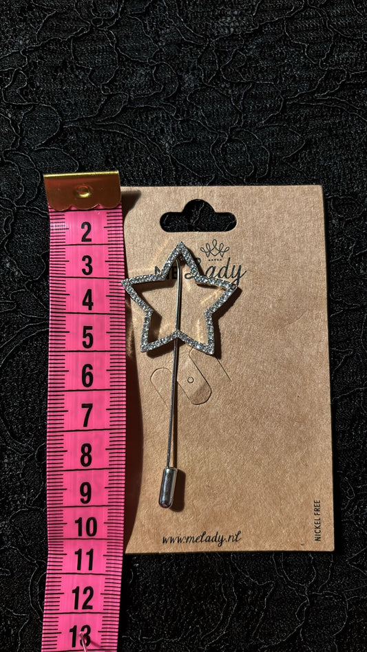 Brosche Strass Stern