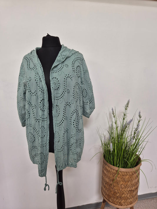 Häkeljacke Blume