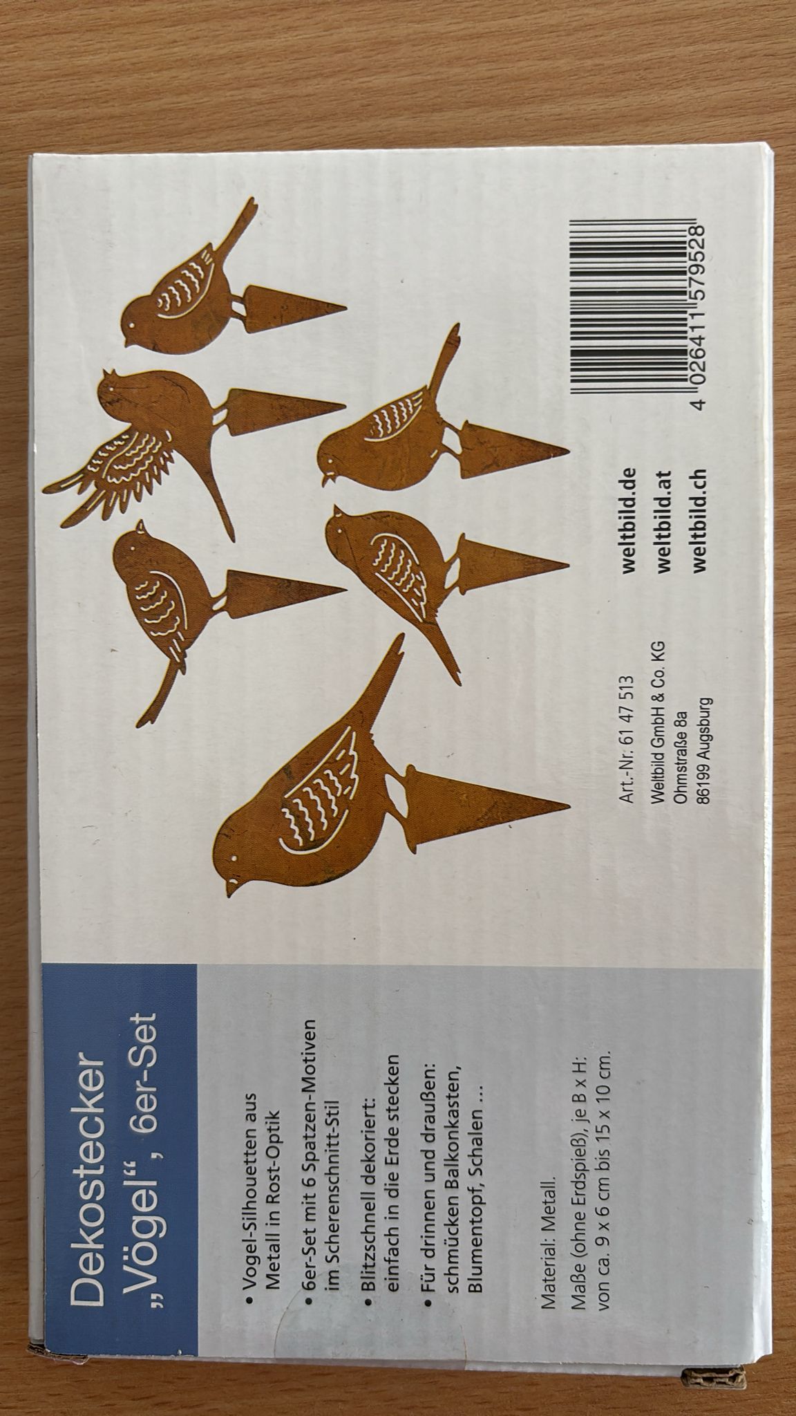 Dekostecker Vögel Set