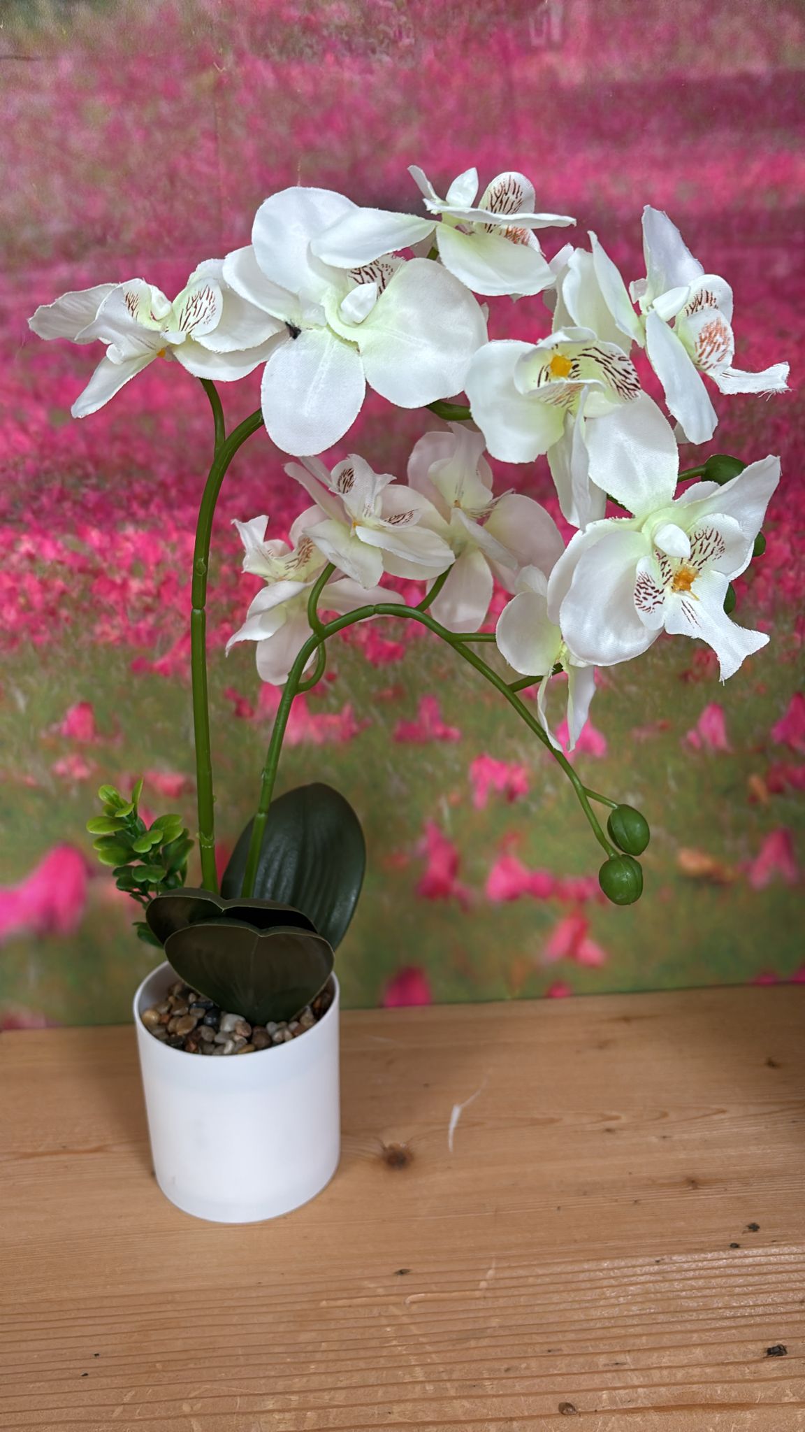 Hochwertige Orchidee aus Textil
