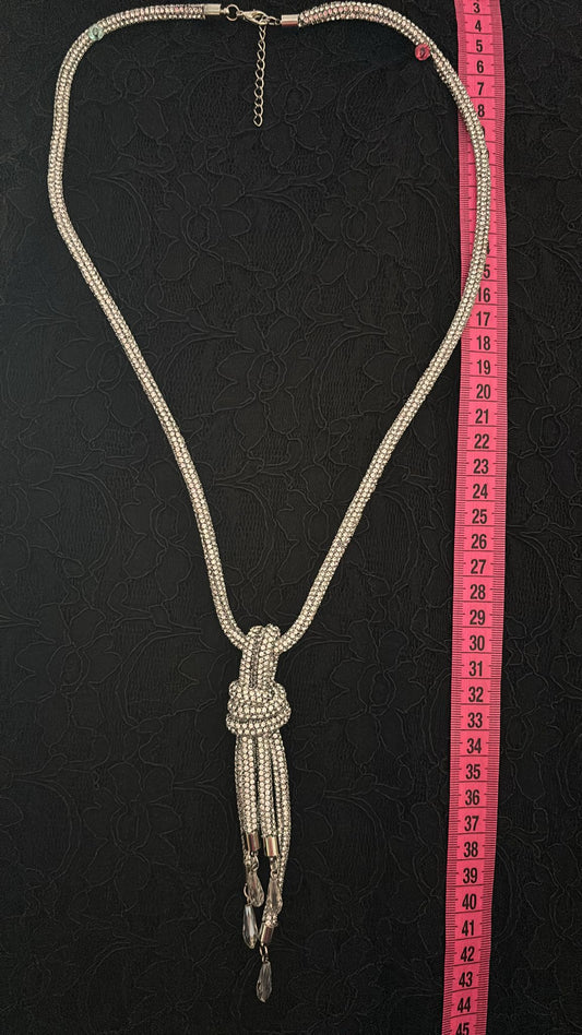 Bund Kette Strass silber