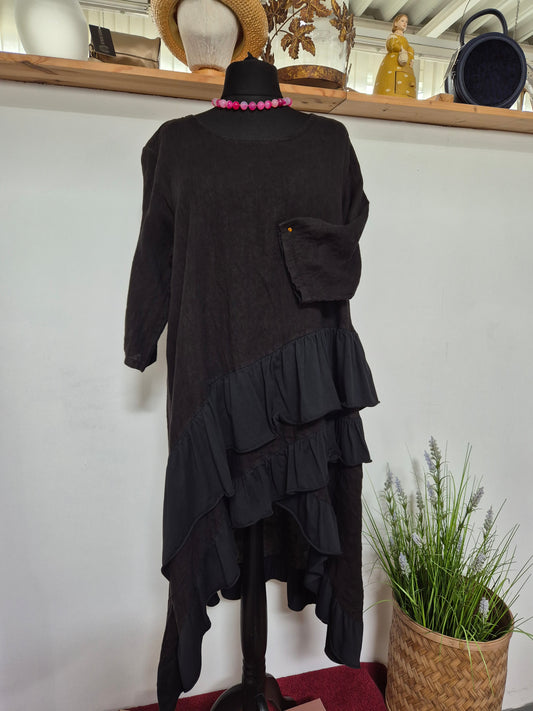 Leinenkleider Rüsche