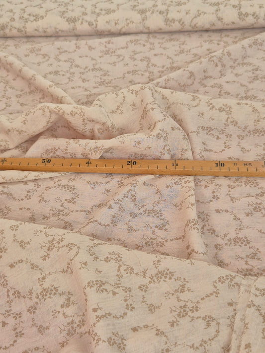 Voileprint Blume beige
