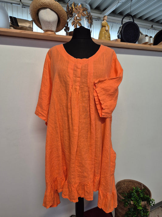 Leinentunika orange