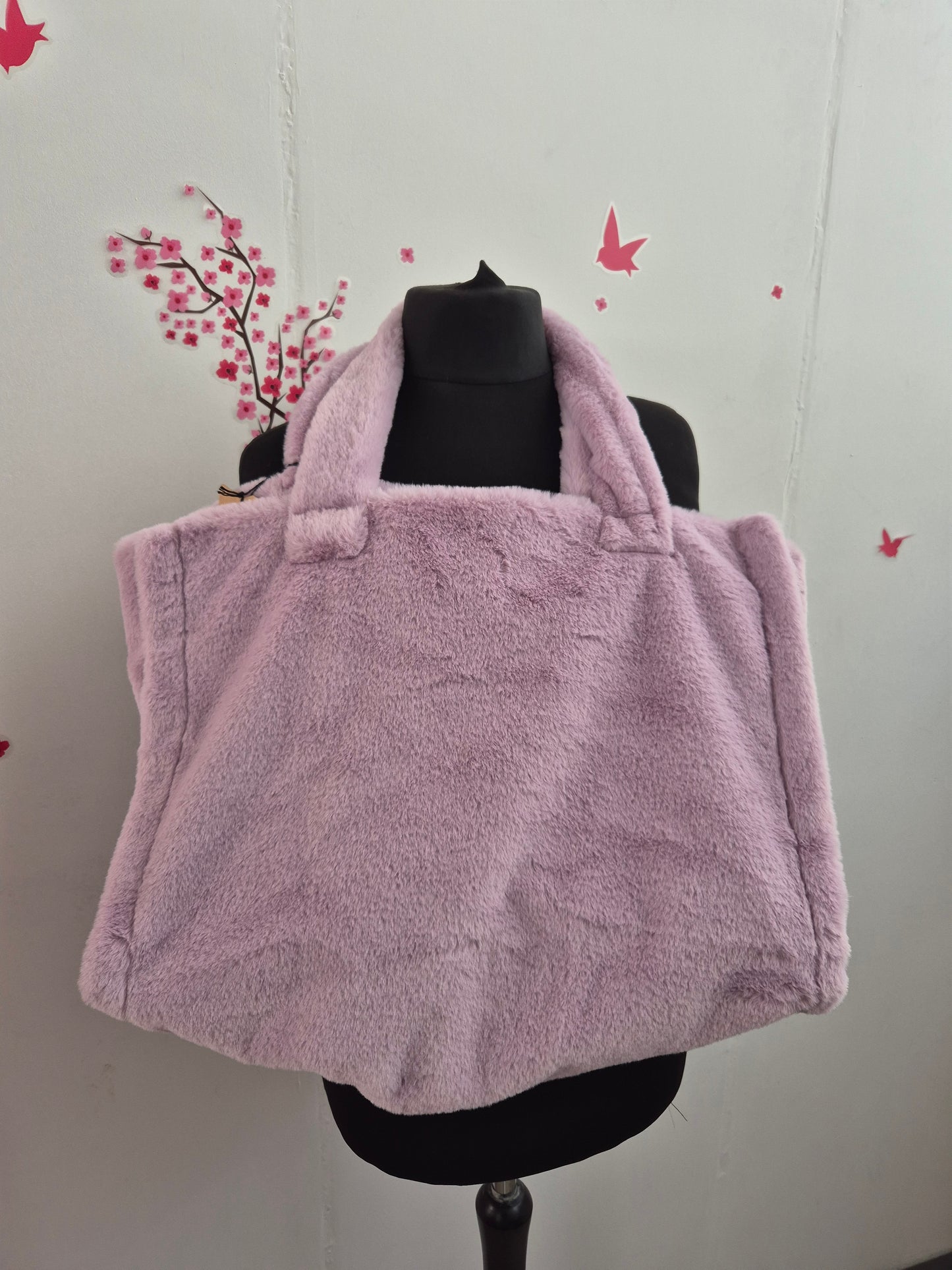 Plüschtasche flieder