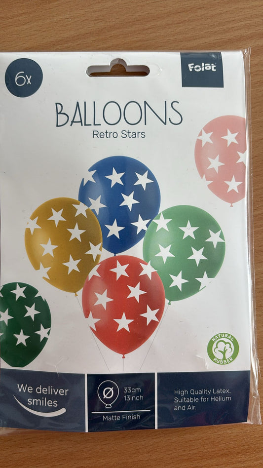 Folienballons Retro Stars