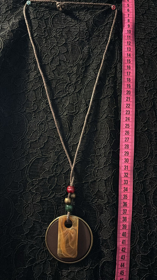 Kette Doppelstein braun