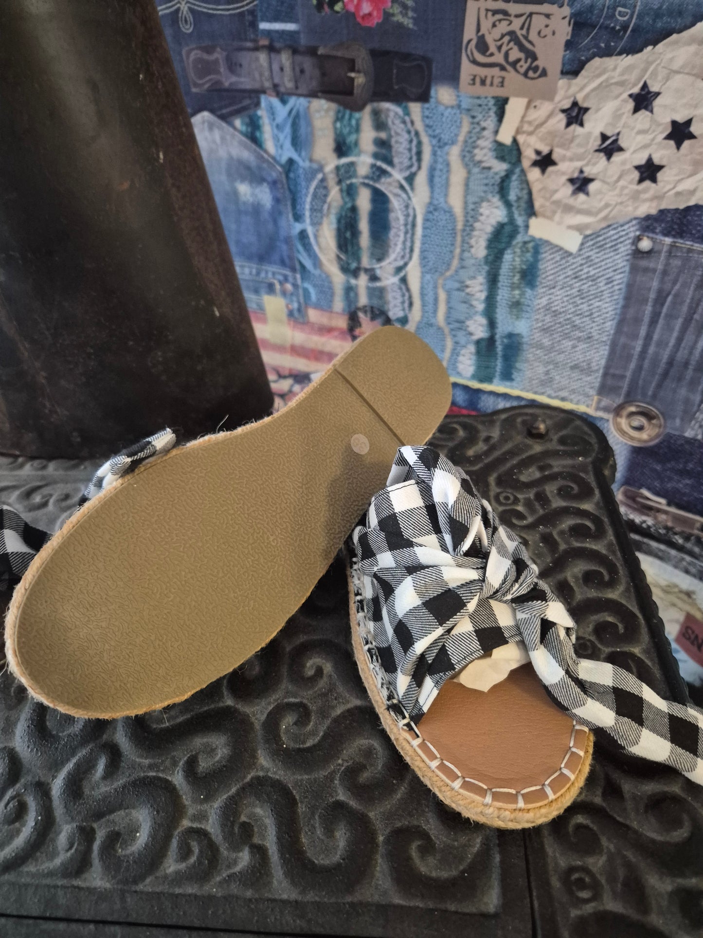 Citywalk Sandalen kariert