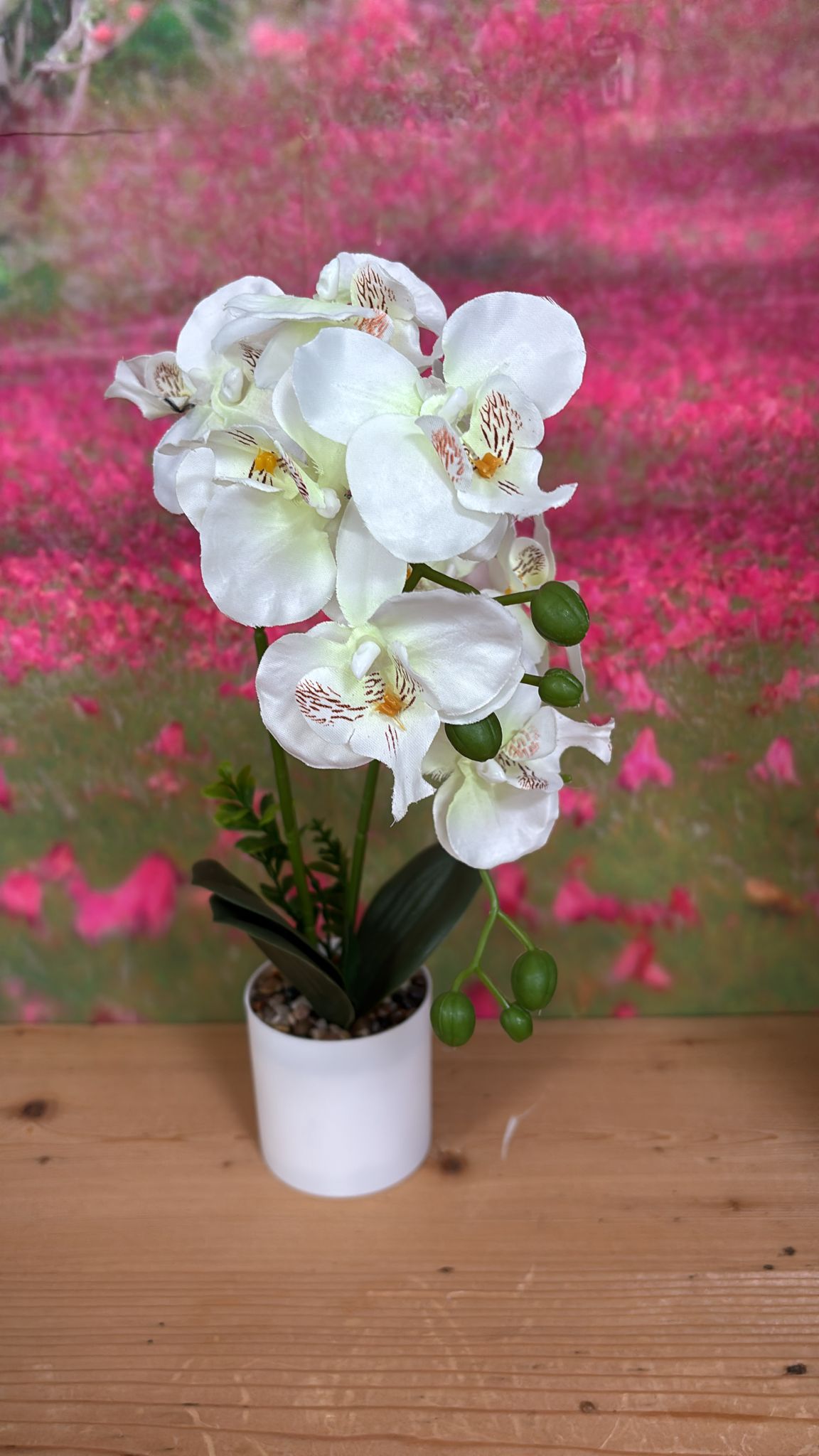 Hochwertige Orchidee aus Textil