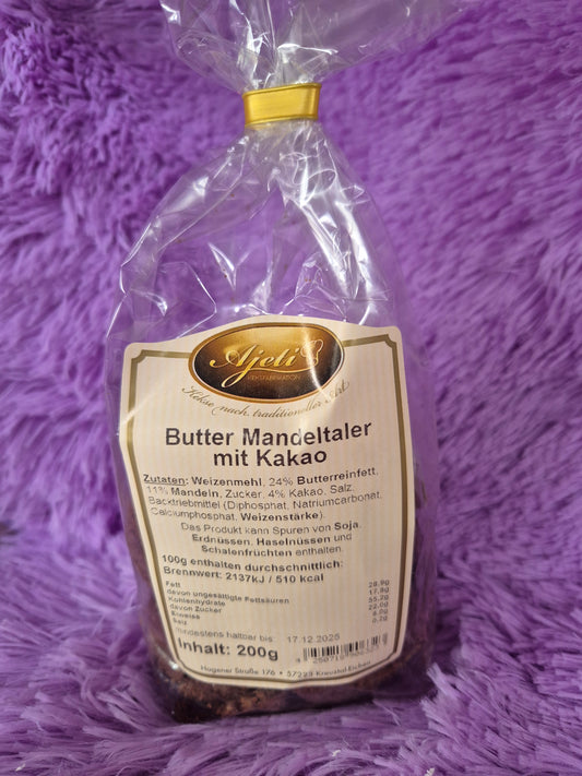 Butter Mandeltaler mit Kakao
