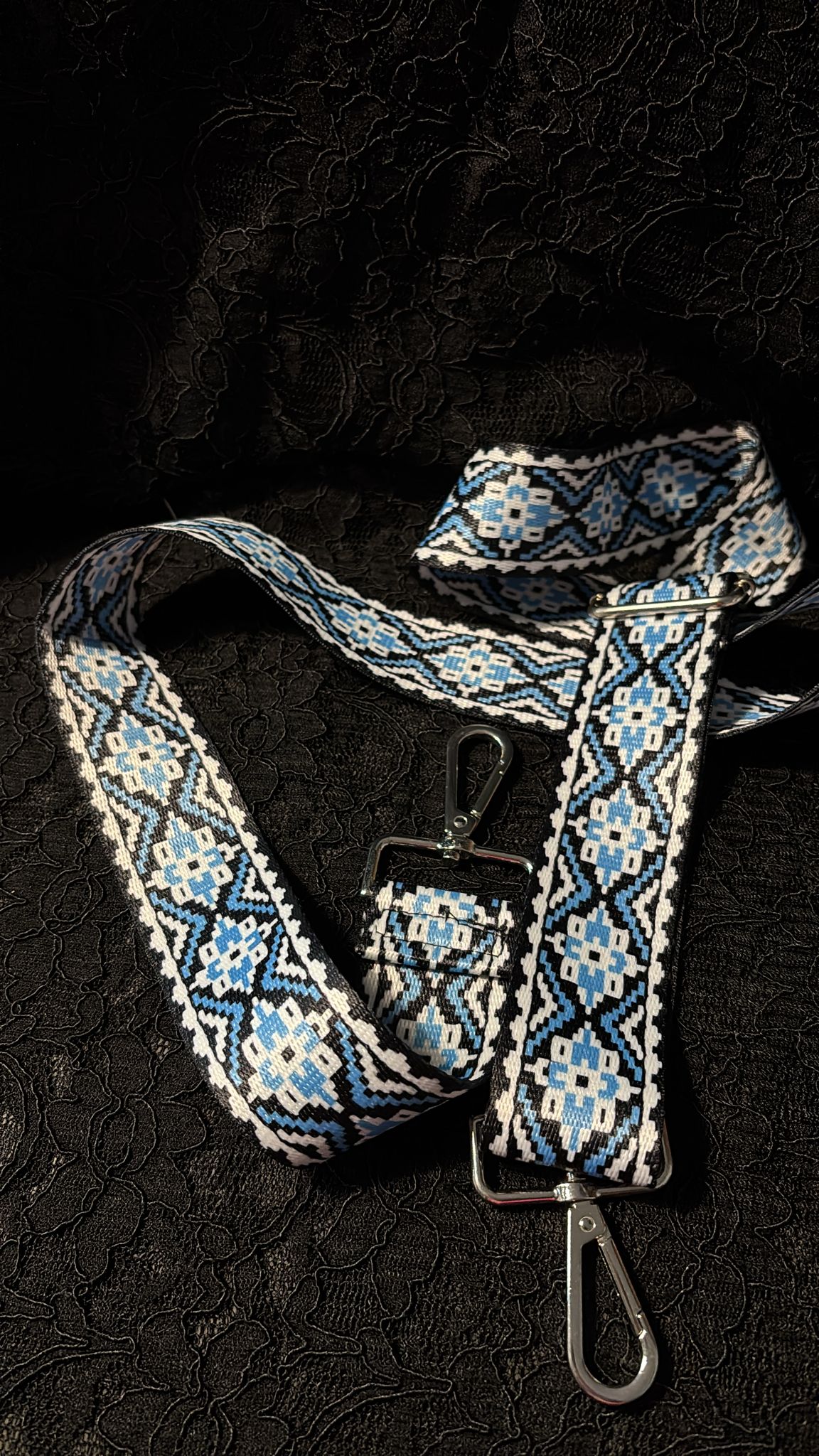 Taschengurt Paisley blau