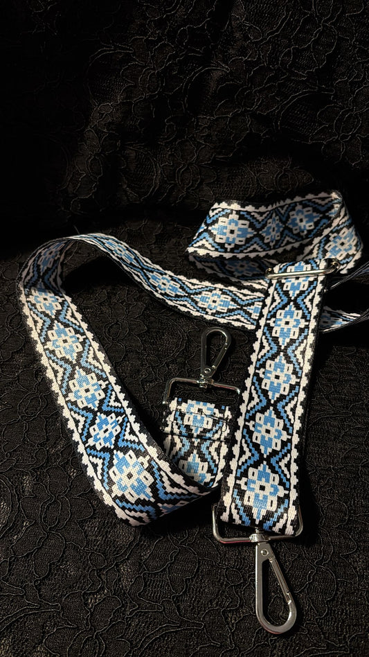 Taschengurt Paisley blau