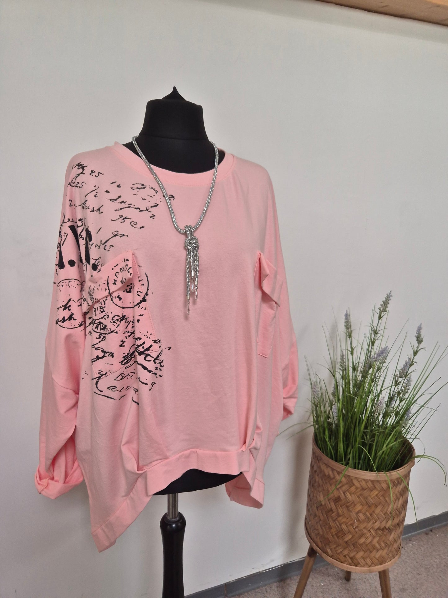 Schriftlangarmshirt